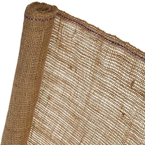 DéVa Toile de protection en toile de jute naturelle 1 m x 3 m – Toile de jute – Décoration en jute – Ruban de jute Protection hivernale