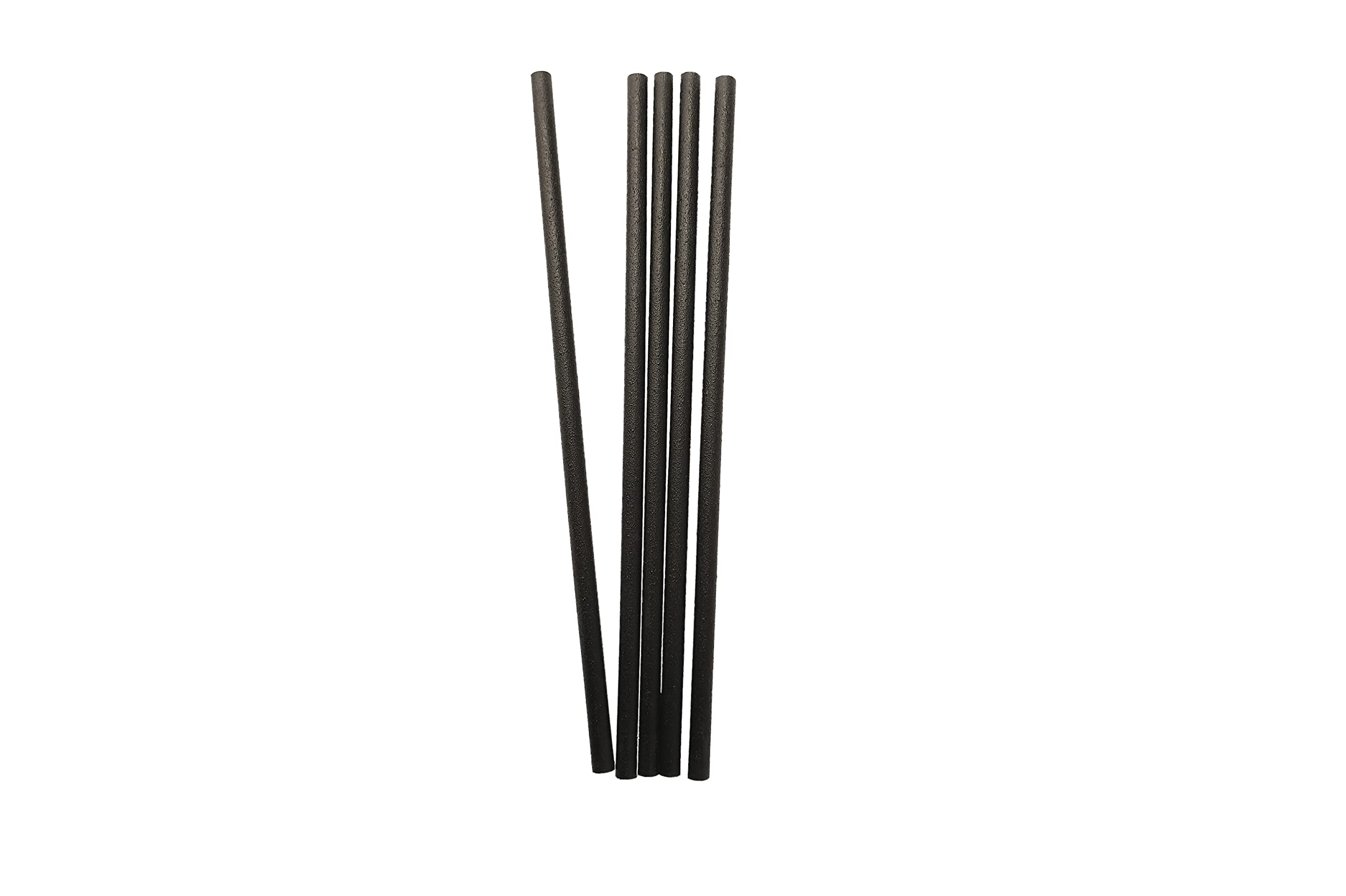 Trinkhalme Strohhalme schwarz wiederverwendbar natürlich nachwachsender Rohstoff Refork - 20 cm (2400 Stück)