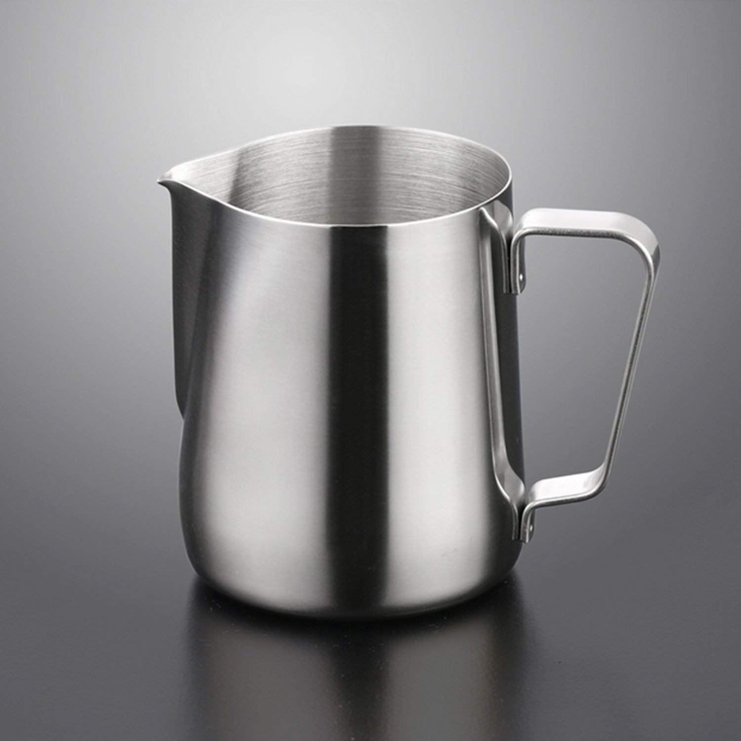 Brocca per schiuma di latte per caffè espresso 13,5 once Tazza di schiuma per caffè in acciaio inossidabile Tazza di cappuccino Cappe per cottura a vapore Brocca di versamento per frittelle di