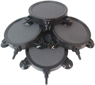PINVNBY 4.2-Inch Carborundum Air Stone Disc Diffuser with Suction Cups - Fine Micro Bubbles for Aquarium Oxygenation, Hydroponics, Ponds