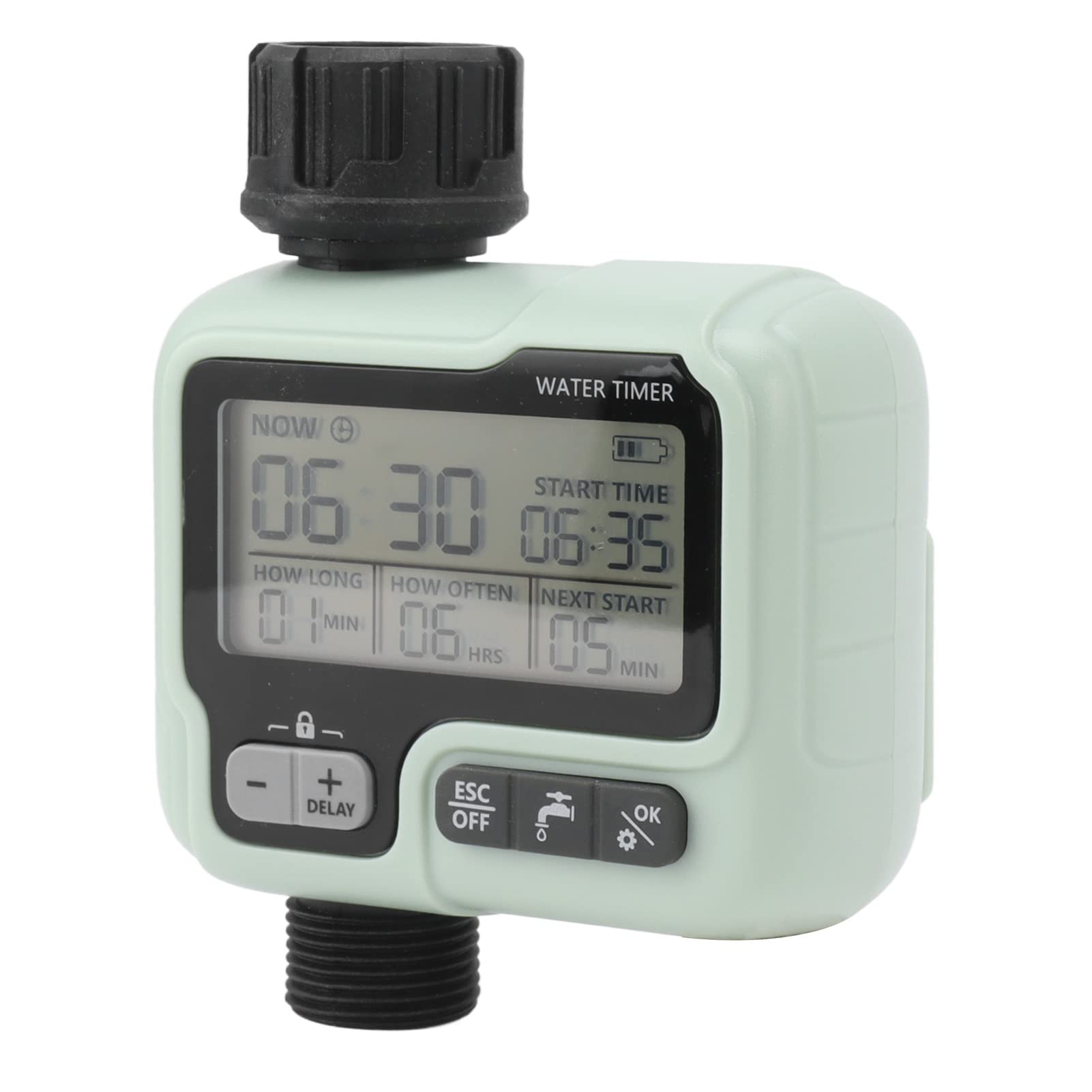 Temporizador de Riego Programable, Temporizador de Aspersor Riego Automático 3V Protección de Baja Corriente para Tierras de Cultivo Al Aire Libre