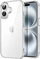 JETech Capa para iPhone 16 6,1 Polegadas, Case Protetora de Telefone à Prova de Choque, Anti-Amarelecimento, Capinha Parte Traseira Transparente Anti-Riscos (Claro)