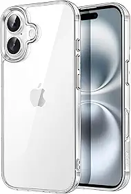 JETech Capa para iPhone 16 6,1 Polegadas, Case Protetora de Telefone à Prova de Choque, Anti-Amarelecimento, Capinha Parte Traseira Transparente Anti-Riscos (Claro)
