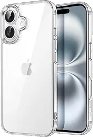 JETech Capa para iPhone 16 6,1 Polegadas, Case Protetora de Telefone à Prova de Choque, Anti-Amarelecimento, Capinha Parte Traseira Transparente Anti-Riscos (Claro)
