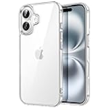 Case for iPhone 16 6.1-Inch, Non-Yellowing Shockproof Phone Bumper Cover, Anti-Scratch Clear Back (Clear)