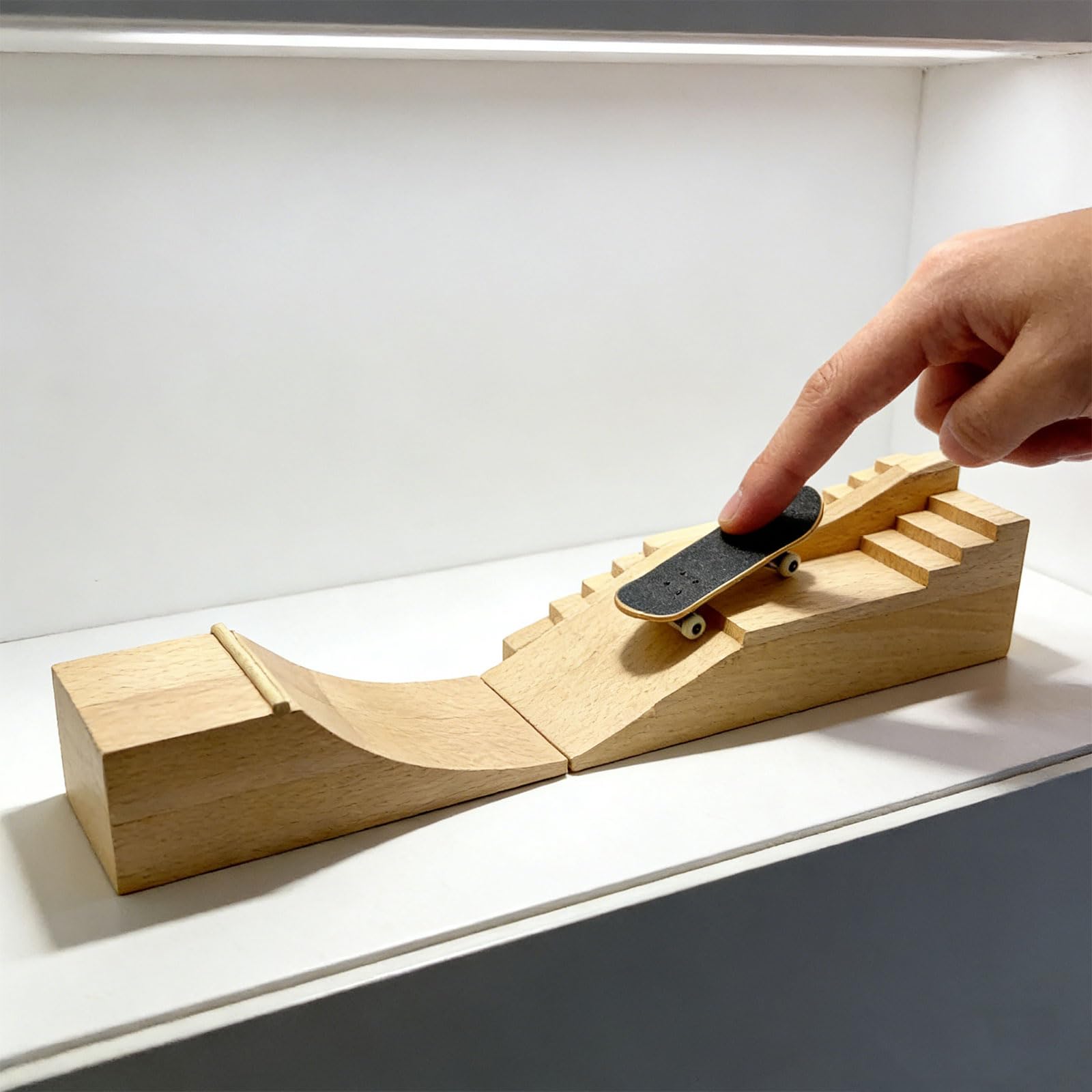 Rampes de skateboard créatives en bois - Simulation réaliste - Obstacle pour adultes et enfants - Défis créatifs - Rampes d'obstacles réalistes