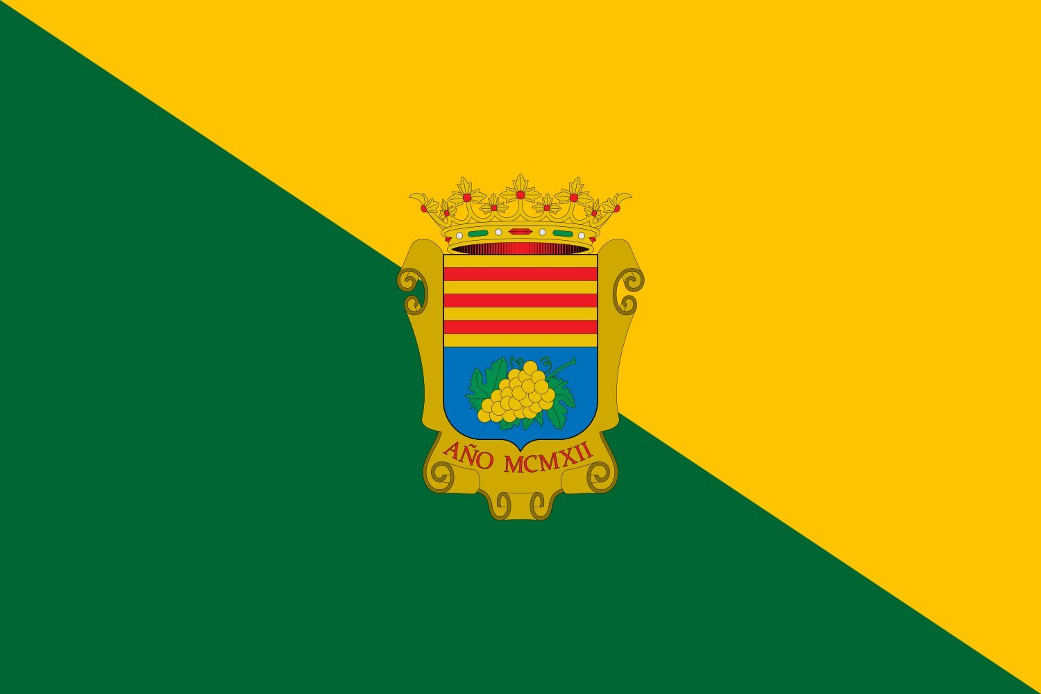 Drapeau Moriles Córdoba grand pavillon officiel de la province de Cordoue en Andalousie