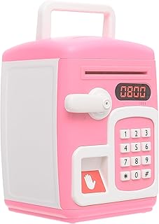 Fingerprint Money Safe Kids Piggy(Pink) Savings With Electronic Lock Atm Bank, Can Be An Excellent And Attractive Gift