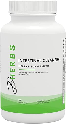 DHerbs Suplemento de digestión limpiador intestinal, 100 cápsulas vegetarianas, cápsulas de limpieza del sistema digestivo hechas con hierbas puras,