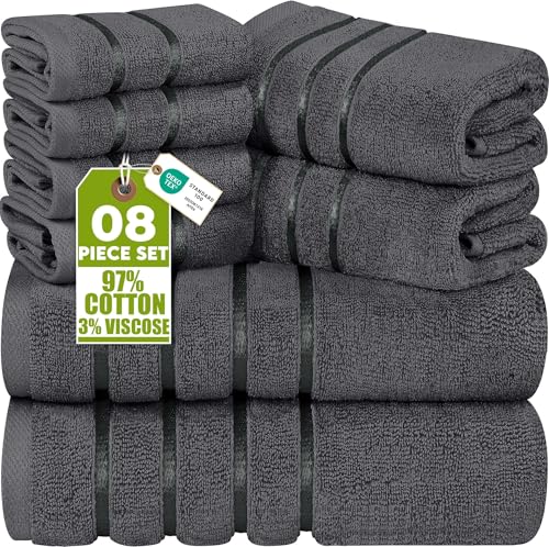 Utopia Towels 8-Piece Luxury Towel Set, 2 Bath Towels,...