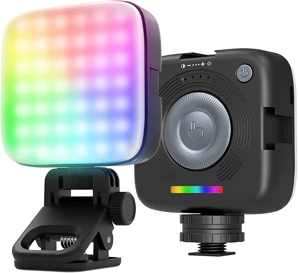 NEEWER Entry Level Version Magnetic RGB Camera Light, 126 LEDs Clip on Portable Small Panel Lighting, 2000mAh 3000-9000K CRI80+ 10 Effects 3 Cold Shoes 1/4" for Tripod Video Recording Selfie, RGB126