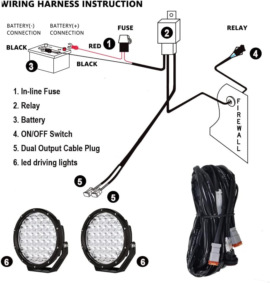 BIGLION.X 9 Inch Round LED Offroad Lights Pair 320W Amber Driving Lights Super Bright 48800LM Spot Lights Waterproof IP68 12V 24V for Pickup Trucks SUV UTV 4WD