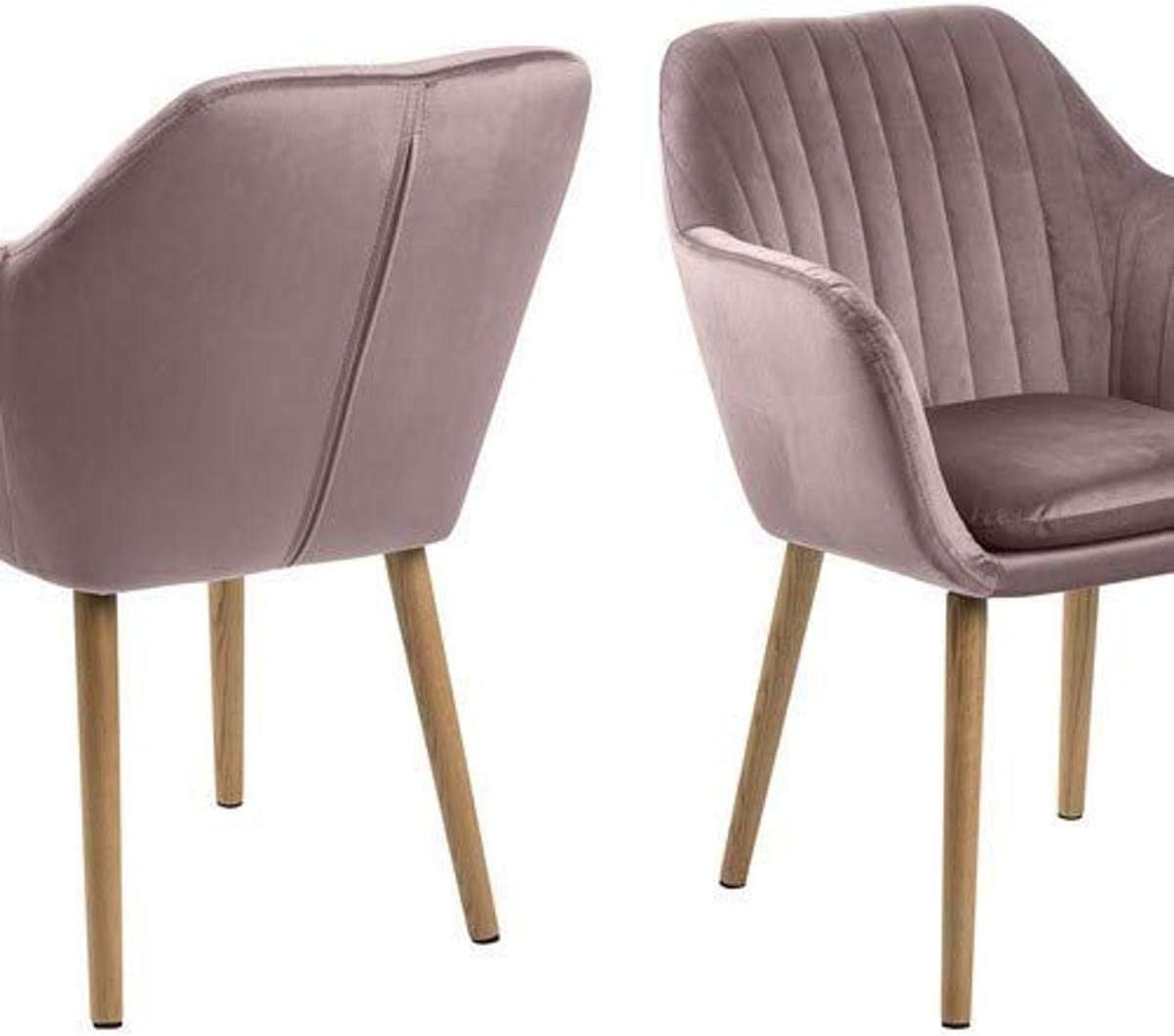 Marca Amazon - Movian Sillón, Rosado/Roble, 57 x 61 x 83 cm