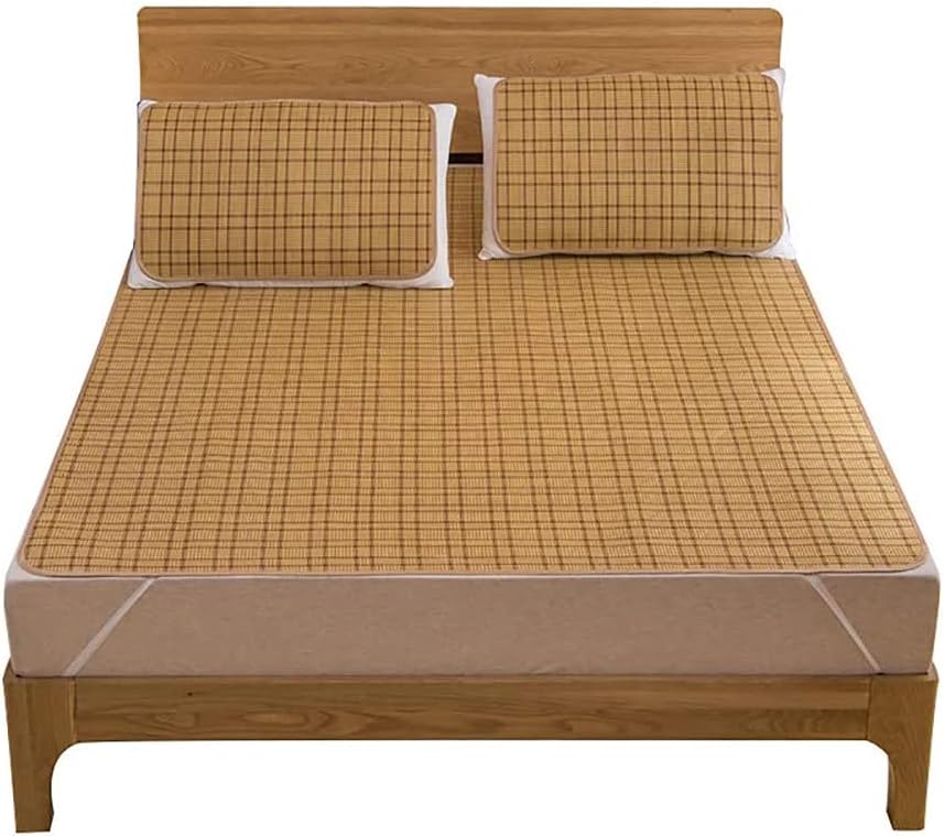 Bamboo Mat Bed/Cooling Sleeping Pad/Rattan Mattress, Bedding, Smooth Air Conditioning Mat for a 0.6M-2.0M Bed (1.35×1.95m(53.1×76.))