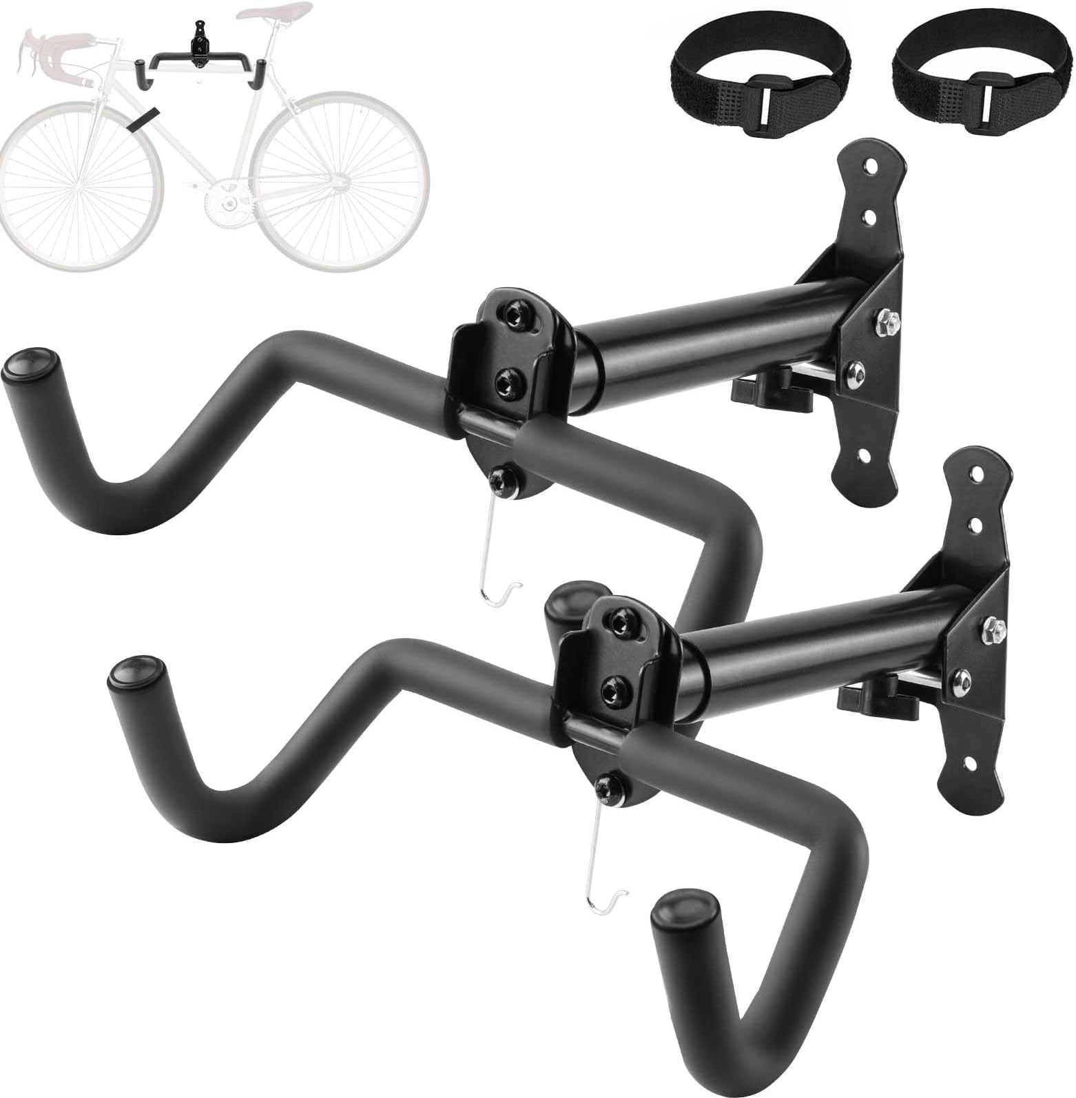 Sportneer Support Mural Vélo - Rangement Intérieur Réglable Pour VTT, Vélo Route, BMX