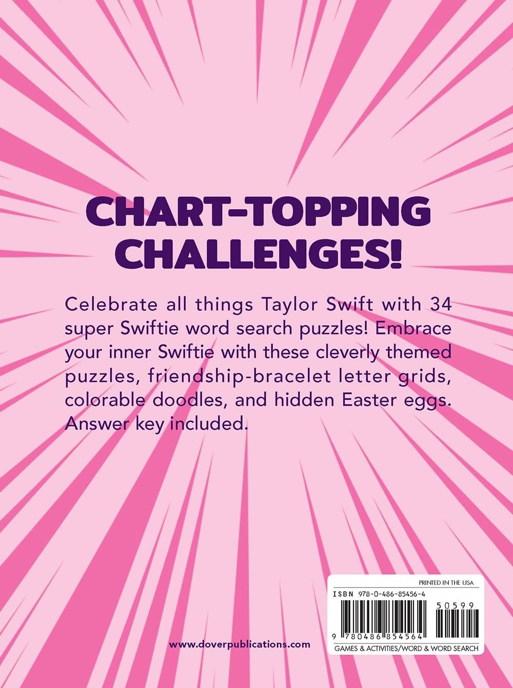 The Unofficial Super Swiftie Word Search Book (Volume 1): Activities, Trivia & Fun for Taylor Swift Fans (Dover Brain Games & Puzzles)