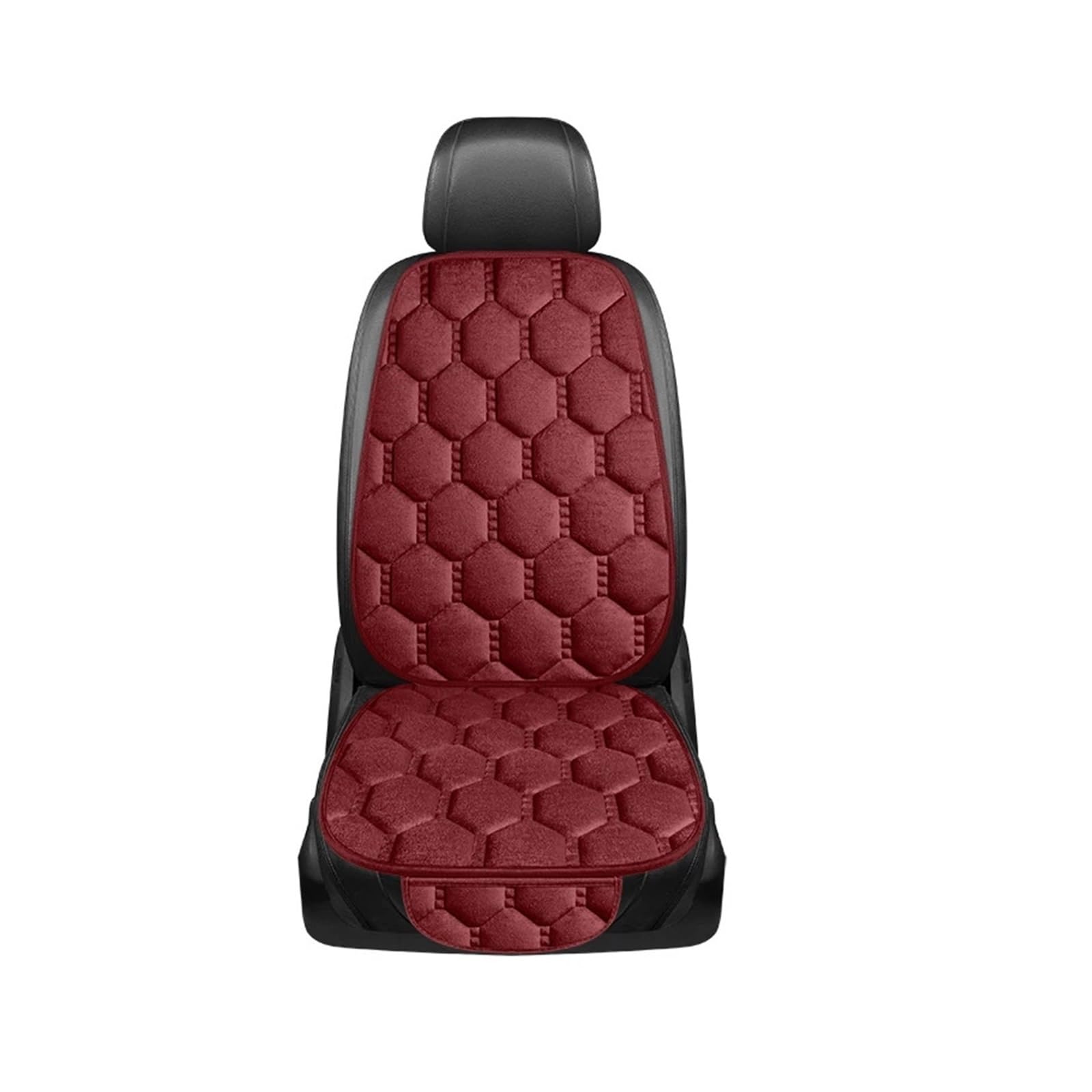 EDXNCVVM Winter Warm And Thick Velvet Car Chair Cushion Four Seasons Universal Single Chair Small Three Piece Plush Warm Five Chair Anti Sli(Blue Black)