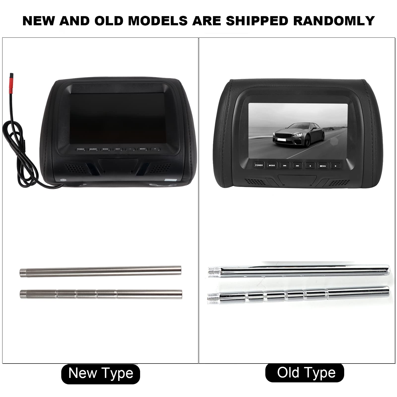 Monitor Auto 7 Pollici Per Poggiatesta - Lettore MP5 Universale Con Regolazione Luminosità - Foto 9