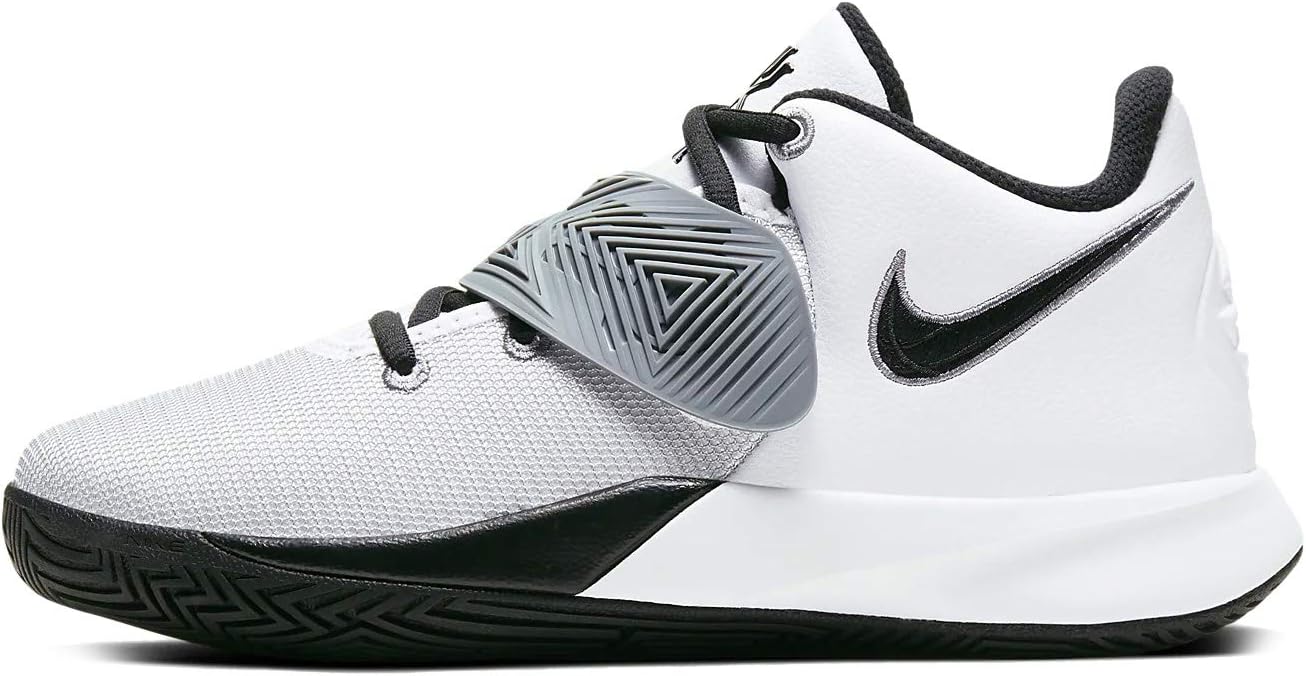 Nike Boys' Big Kids Kyrie Flytrap III Basketball Shoes (White/Cool Grey/Black, Numeric_7)