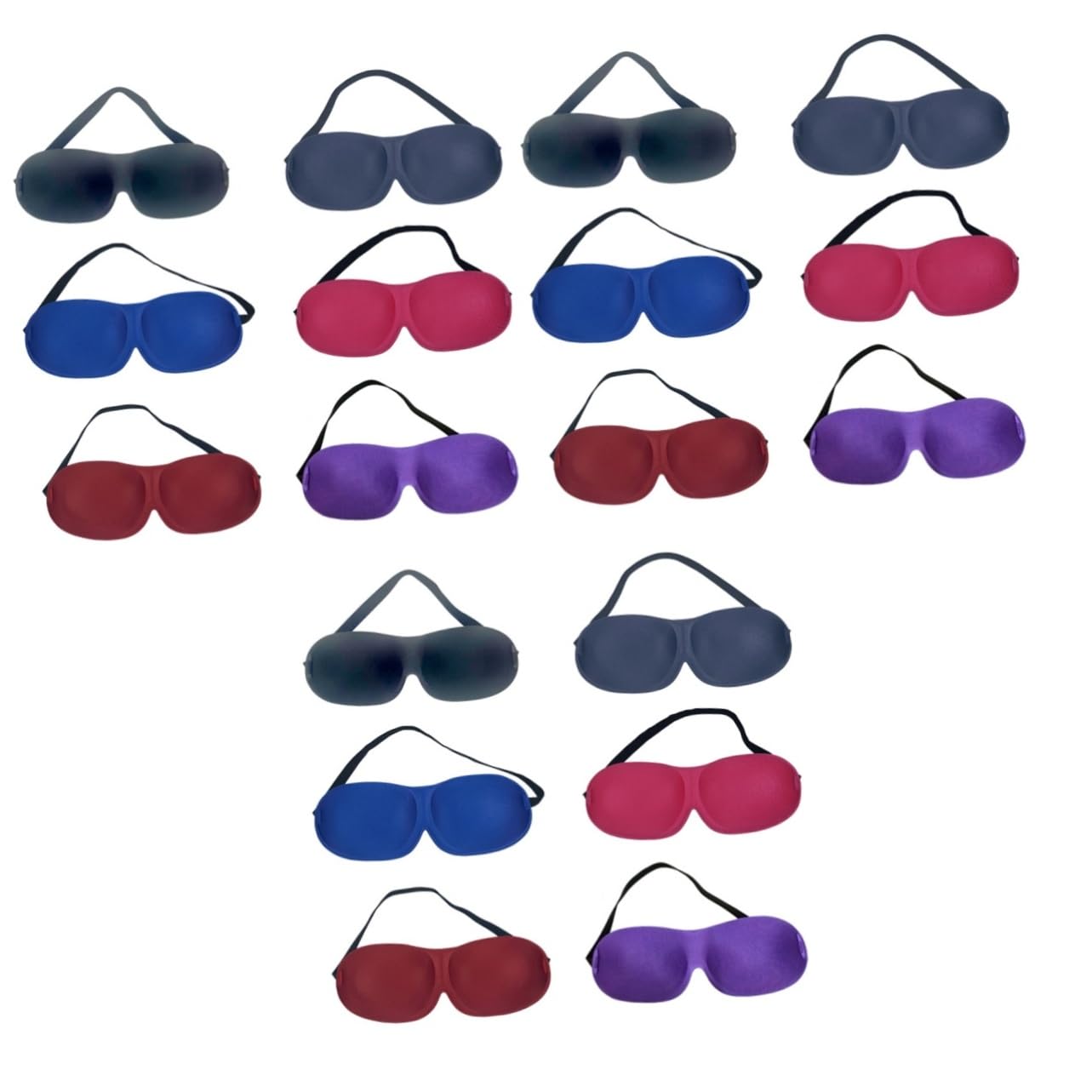 3 series Máscara Para Dormir Para Los Ojos Antifaz Para Dormir Parche Para Dormir Parche Para Los Ojos Sin Nariz Antifaz De Moda 6 piezas x 3