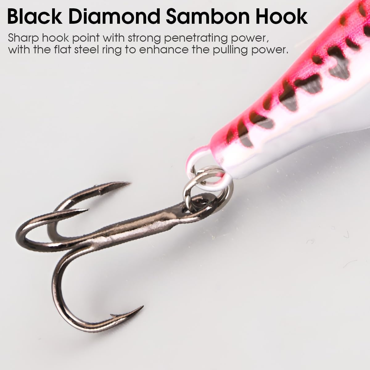 Señuelos de Pesca Hundidos con Impresión 3D, WASAGA 5 Piezas 20g/30g/40g/60g/80g Cebo Giratorio de Metal Duro para Agua Salada y Agua Dulce para Lubina y Caballa y Señuelo de Jigging