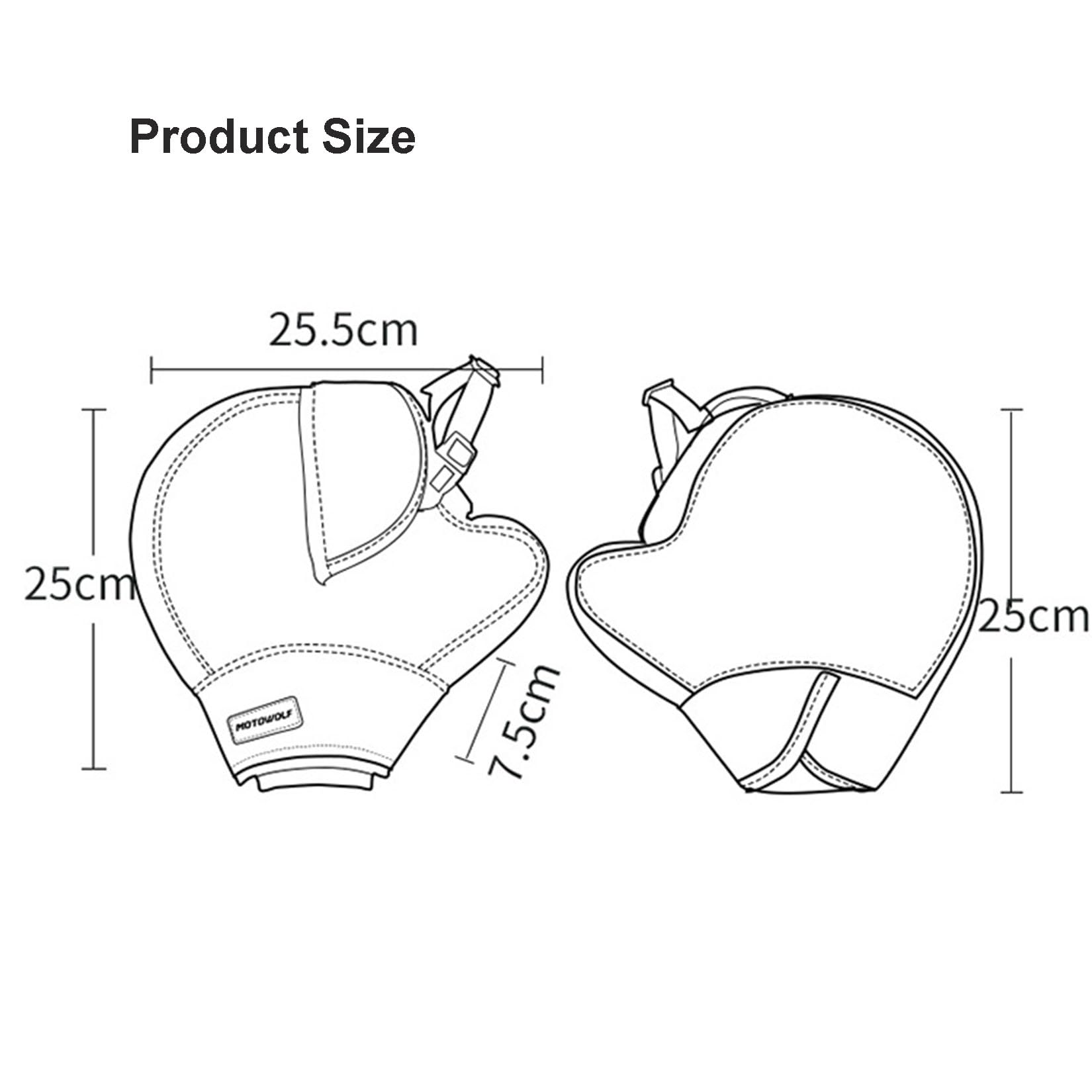 Moto Hiver Automne Mitaines de Guidon de Moto Etanche Gant Coupe-Froid Moufles de Protection Thermique Doublure Velours Chaud Epais Protège-Mains pour Scooter Moto Homme Femme
