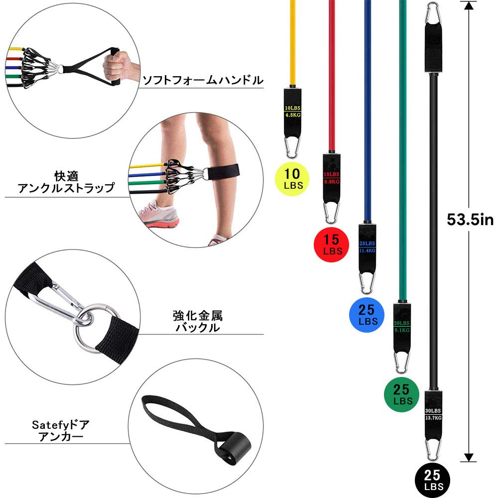 Amazon.co.jp: トレーニングチューブ チューブトレーニング 筋トレ