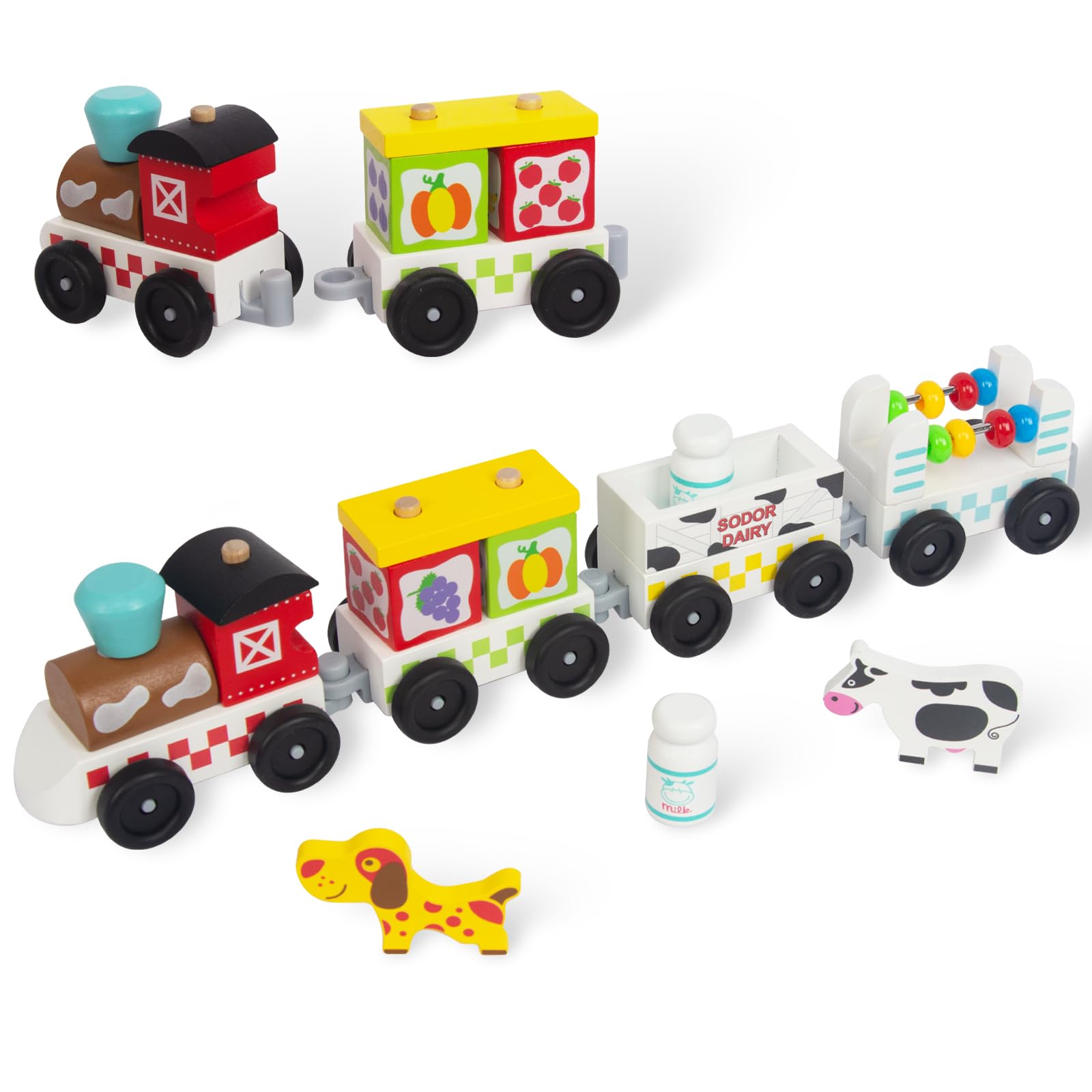 Photo 1 of ***FACTORY SEALED*** Toys Train Set for Toddlers, Wooden Farm Animals Train Set, Montessori Toys for Toddlers, Preschool Learning Activities for Kids, Birthday Gifts for Boys Girls