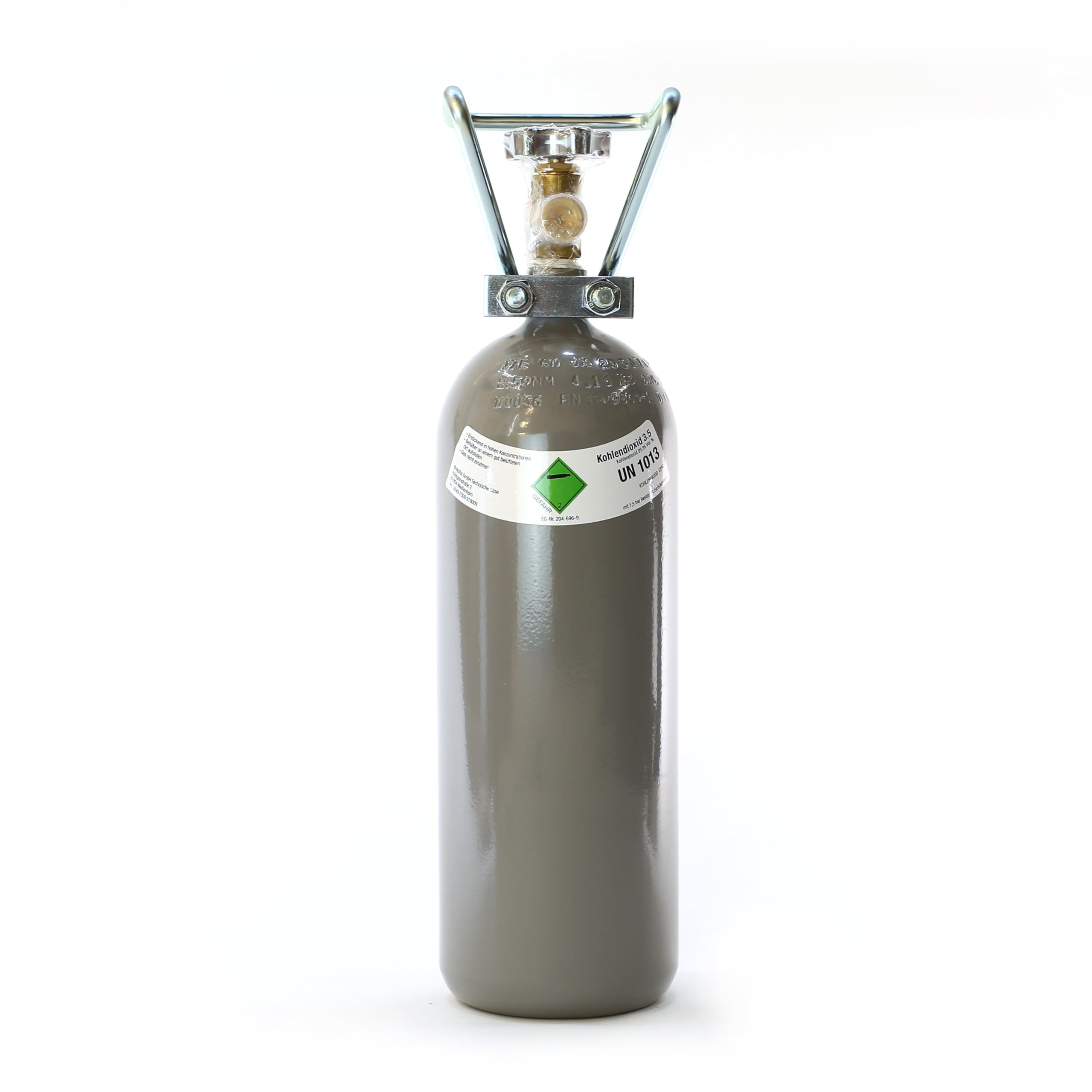 2 kg Kohlensäure Flasche / 2000g CO2 Kohlendioxid, Lebensmittelqualität E290, Reinheit mind. 99,95%, TÜV 2035/04, Mehrwegflasche für Aquarien & Zapfanlagen