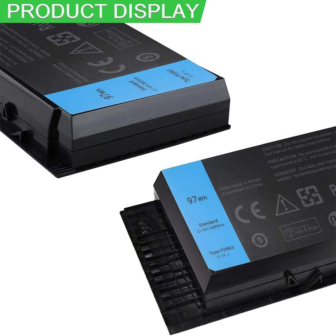 RDY Laptop batterij FV993 FJJ4W PG6RC R7PND RY6WH T3NT1 DWG4P V7M28 FVWT4 Notebook accu voor Dell Precision M4600 M4700 M4800 M6600 M6700 M6800 ( Capaciteit: 4000 mAh 11.1V