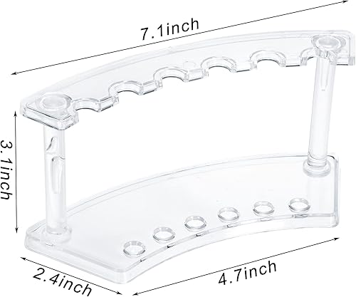 Miniatura 2 de SOUJOY Paquete de 8 soportes de acrílico para bolígrafos, soporte para bolígrafos de 6 ranuras, soporte para bolígrafos de cejas, organizador de