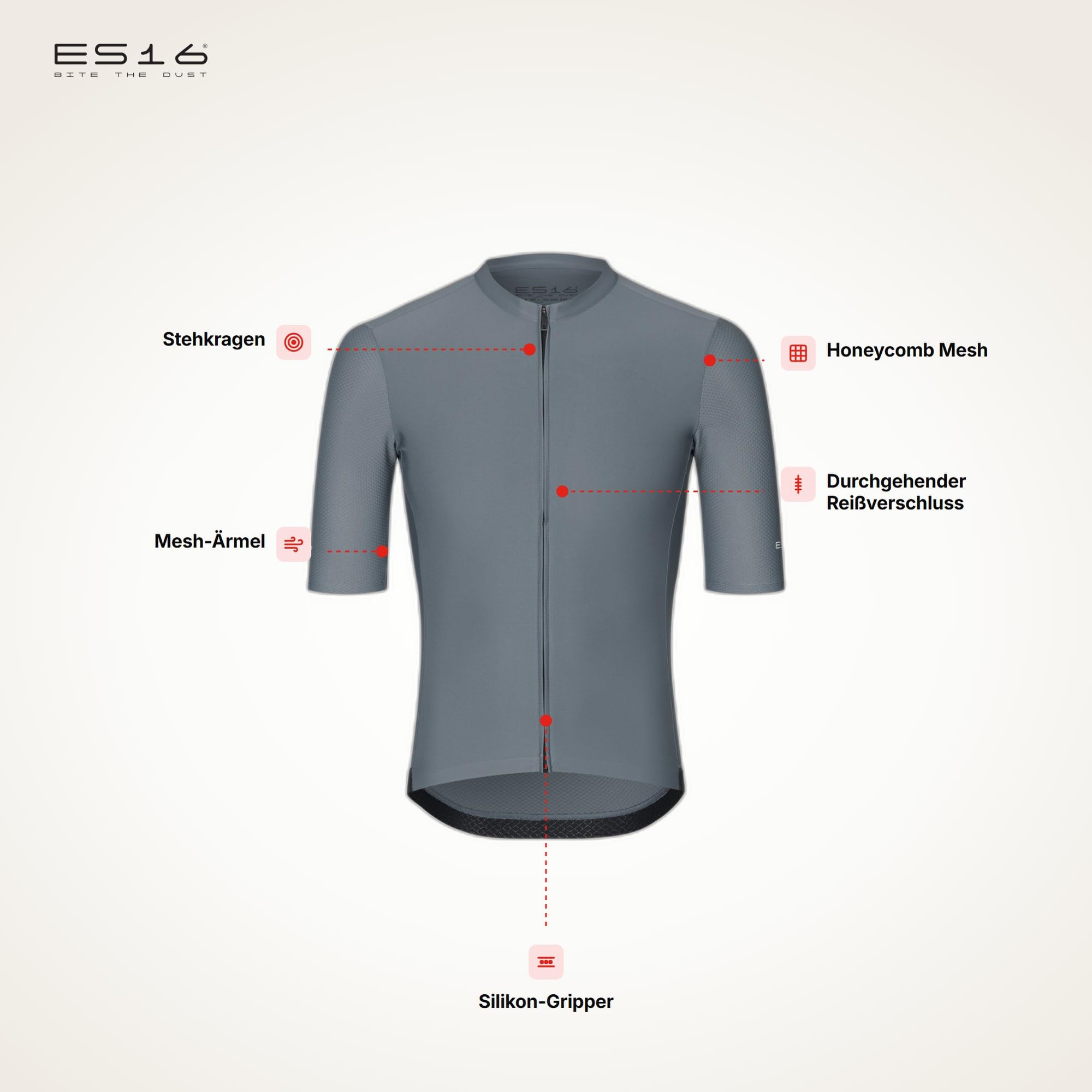 Koszulka Kolarska Męska | Premium Cycling Jersey z Rękawami Mesh, Krojem Race-Fit i Zamkiem – Oddychający Poliester na Rower Szosowy i Triatlon
