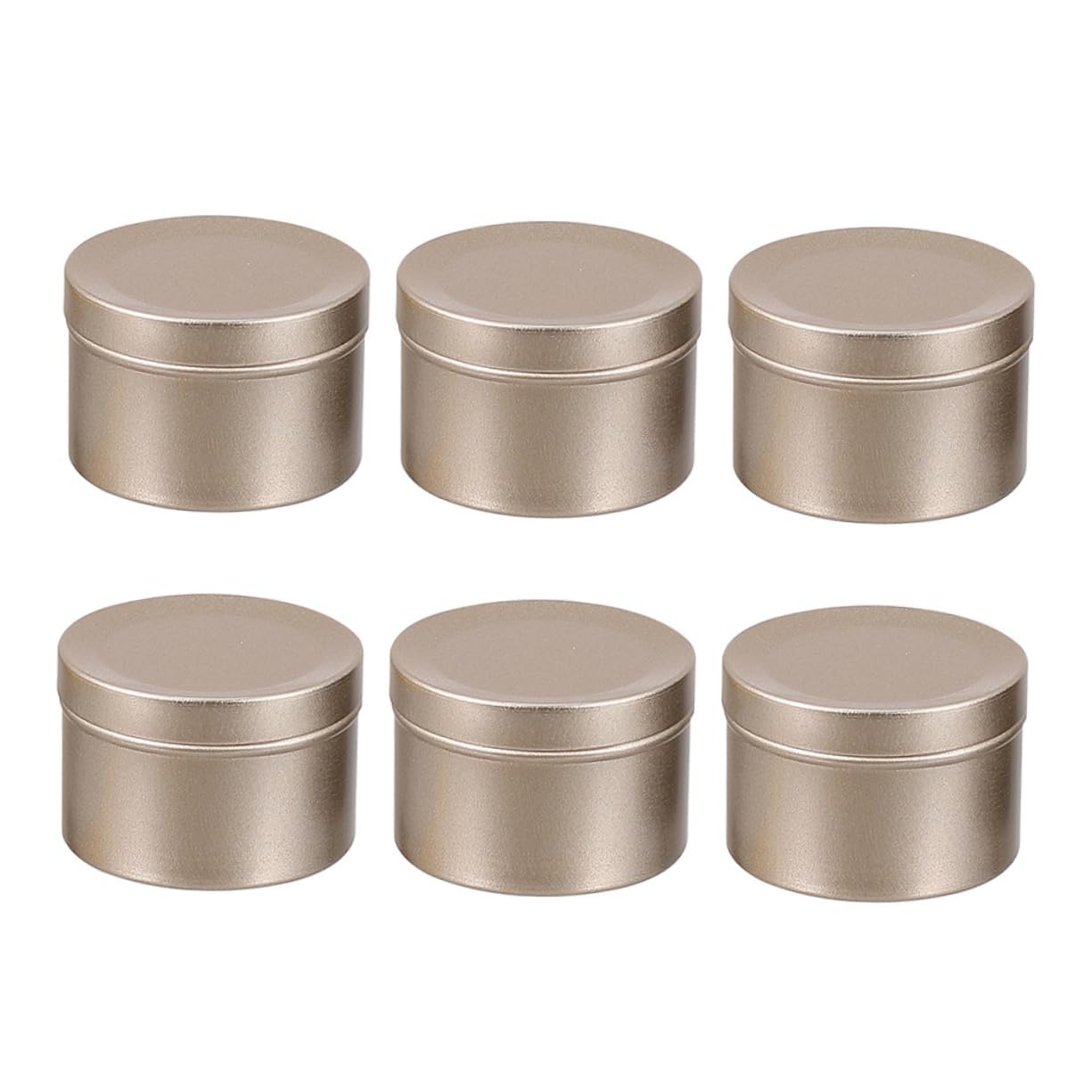 AUTSUPPL 6pcs Aluminum Candle Containers for Candle Making Empty Jars for Face Creams Essential Oils Storage Canisters Lid Lightweight and Portable
