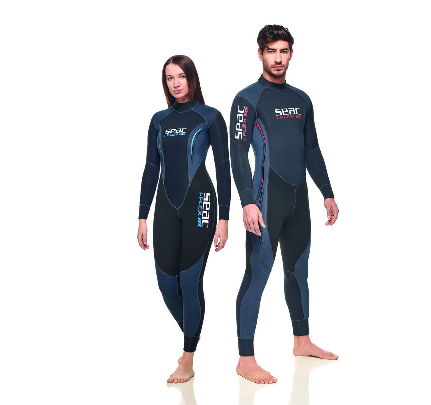 Seac Herren-Tauchanzug, einteilig, I-Flex, 7 mm, ultraweich