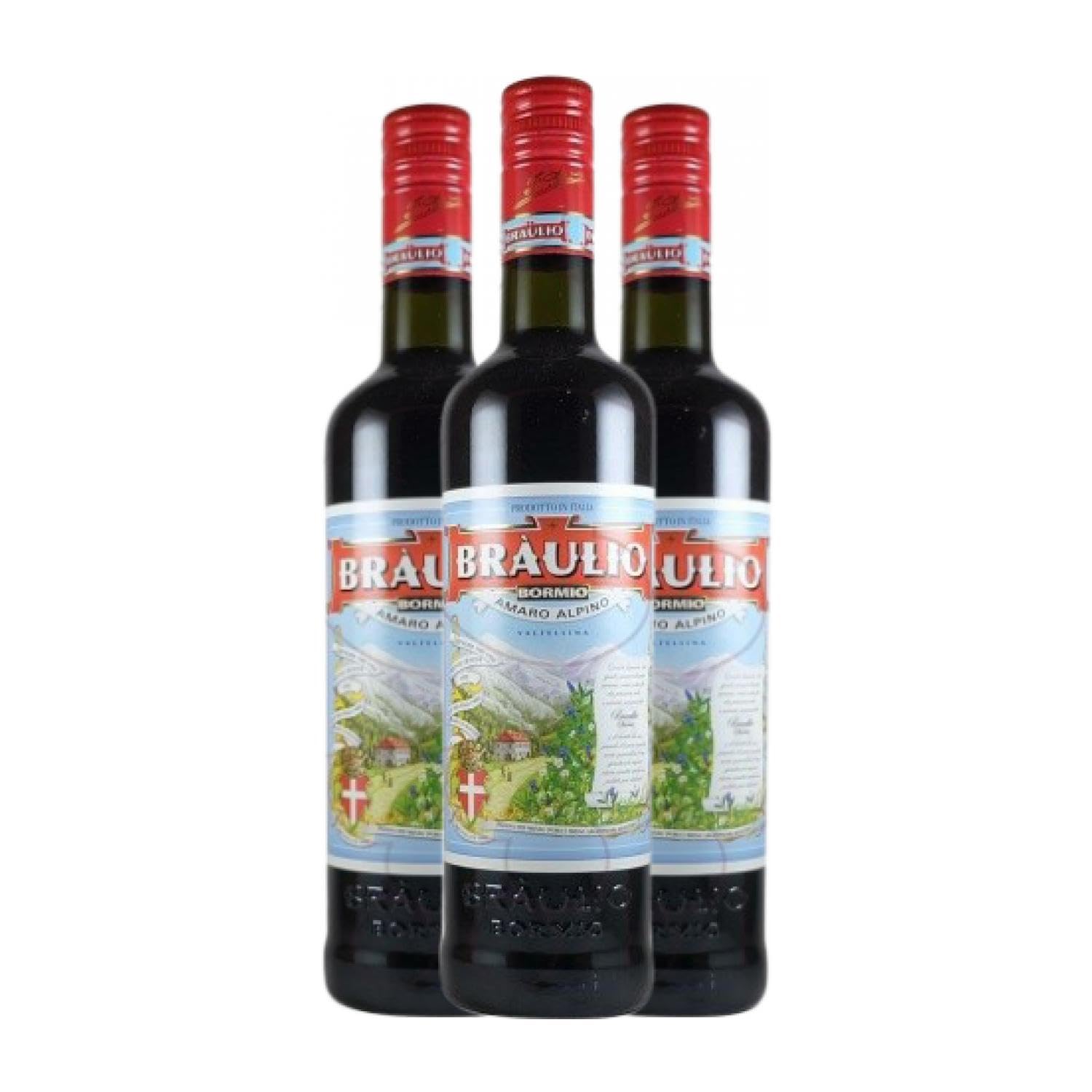 Amaretto Braulio 70 cl (Caja de 3 Botellas de 70 cl)
