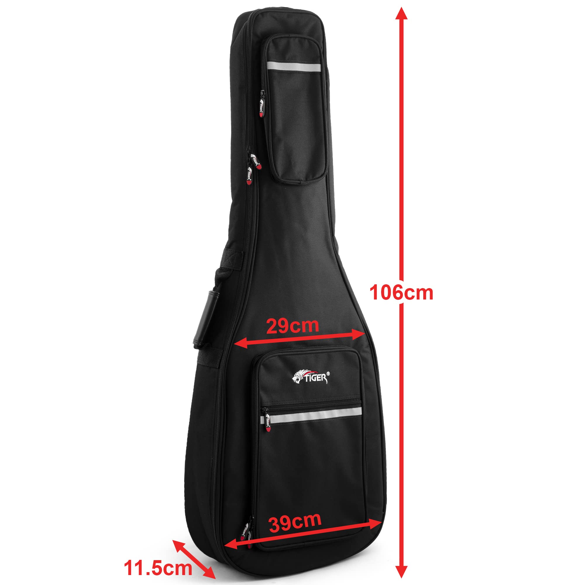 TIGER Ggb35-Ac - Custodia Standard per Chitarre Acustiche, Imbottita