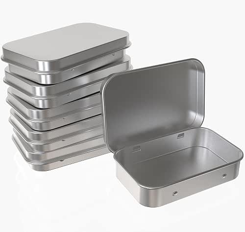 Hulless Small Hinged Tin Box Metal Tins Storage Containers Portable