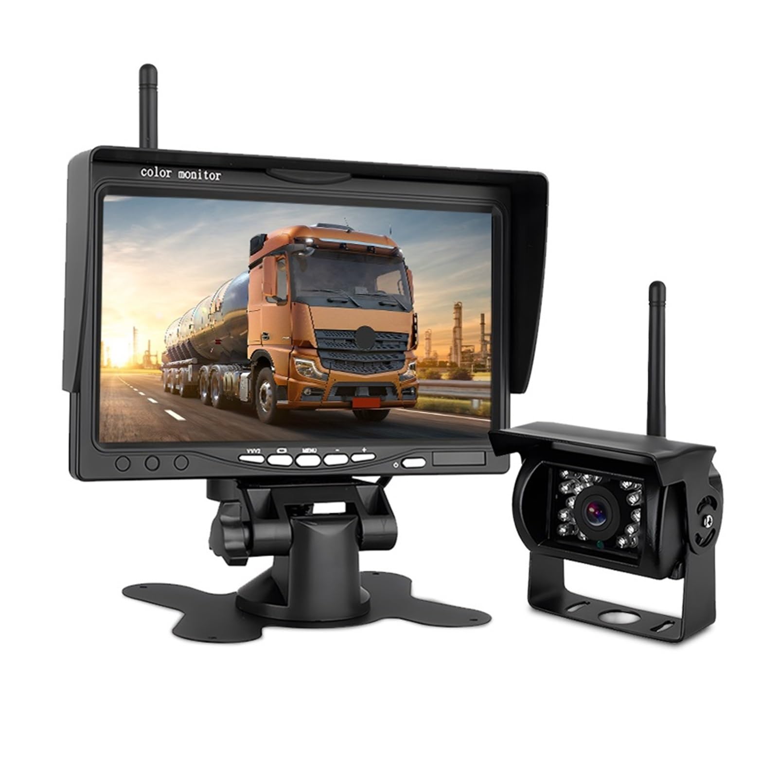 7-calowy Monitor Samochodowy Bezprzewodowa Kamera TFT LCD HD Cyfrowy Cofanie Samochodu IR Night Vision Widok Z Tyłu 30 Metrów Sygnał Analogowy WyraźNy Obraz(Wireless Set 1 Camera)
