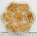 Chenkou Craft 700pcs Assorted of 7 Sizes Gold Mix Eye Pins for Jewelry Making (Gold, Mix)