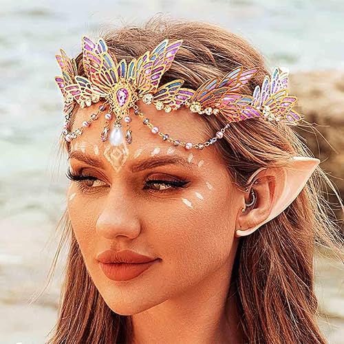 Miniatura 3 de Yean Tiaras de mariposa púrpura corona de hadas disfraz de hadas para mujer