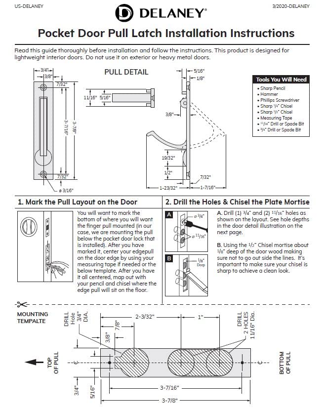 Delaney Hardware 370104 Black Contemporary Privacy Square Pocket Door