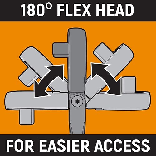 Miniatura 13 de GEARWRENCH - Juego de trinquetes de lágrima, cabezal flexible con bloqueo, 84 dientes, 3 unidades 14, 38 y 12 pulgadas, 81276A-07