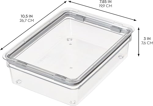 Miniatura 2 de IDESIGN The Fresh Collection - Contenedor de almacenamiento grande y corto para productos secos, 7.85 pulgadas de largo x 10.5 pulgadas de alto x 3