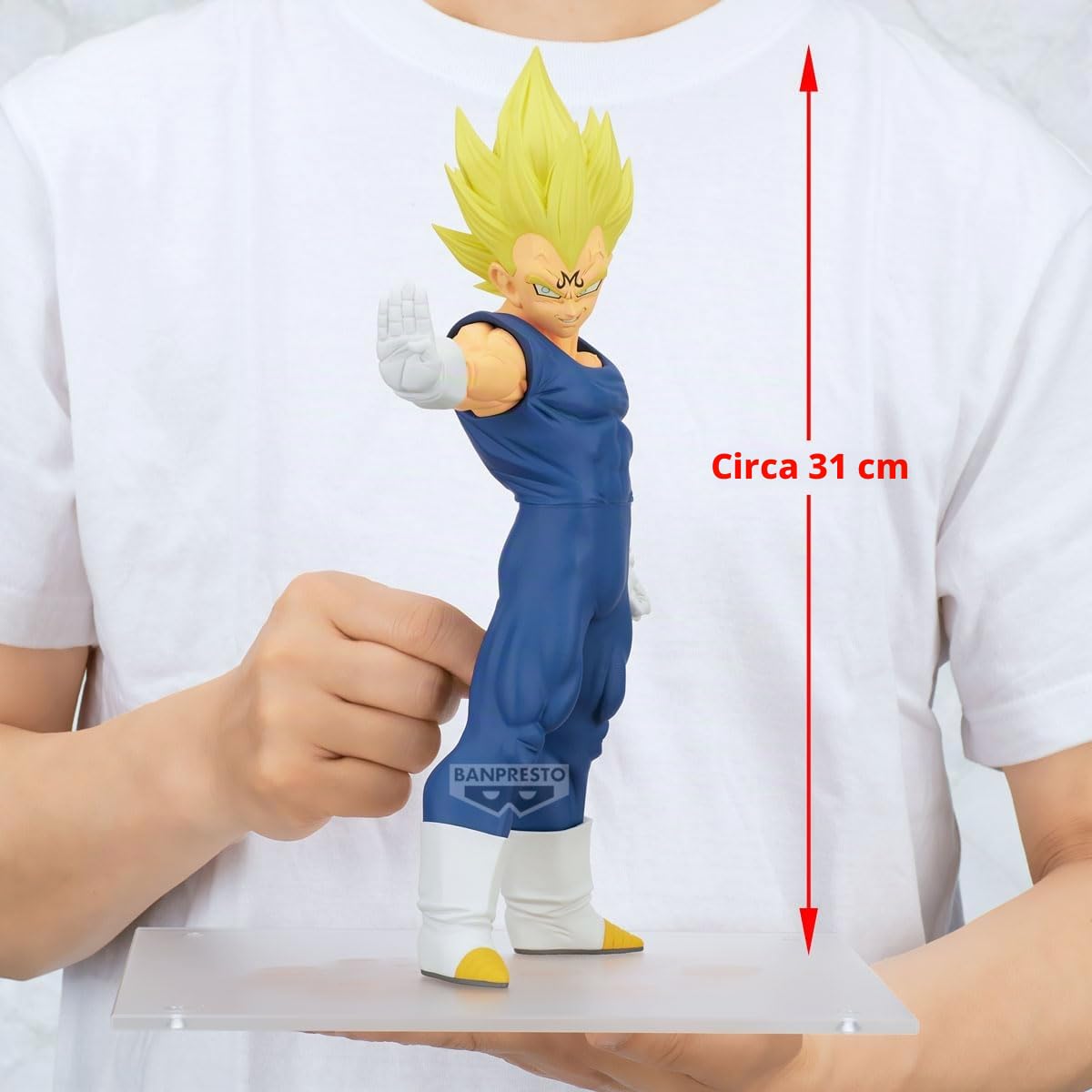 Banpresto Action Figure Majin Vegeta Dragon Ball Z - Grandista 31 cm - BP30054P Multicolore - Figura da collezione - Ideale per gli appassionati di Anime