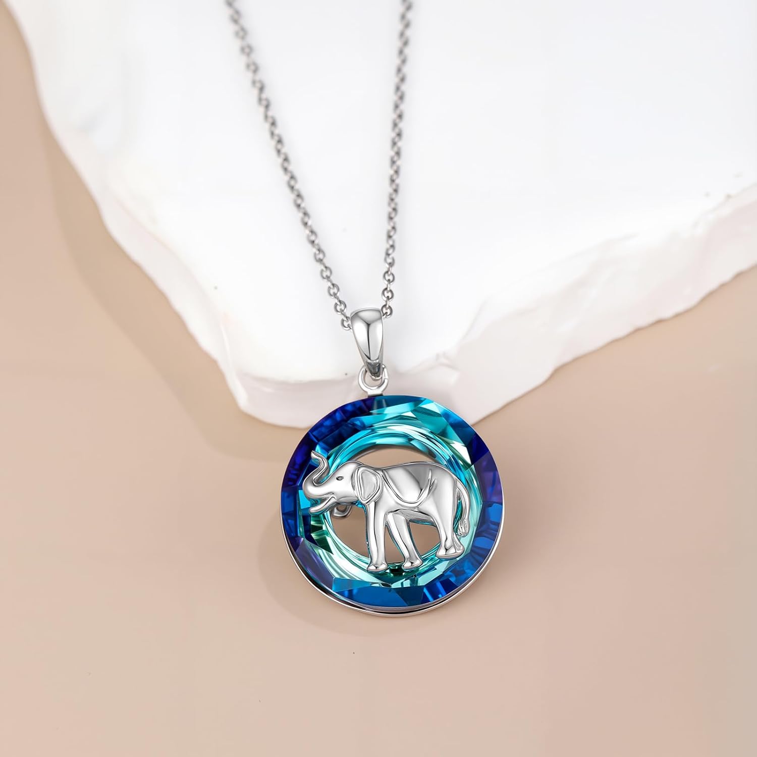 Elephant Necklace for Women Sterling Silver Elephant Gifts for Women Jewelry Good Luck Animal Necklace - Image 4