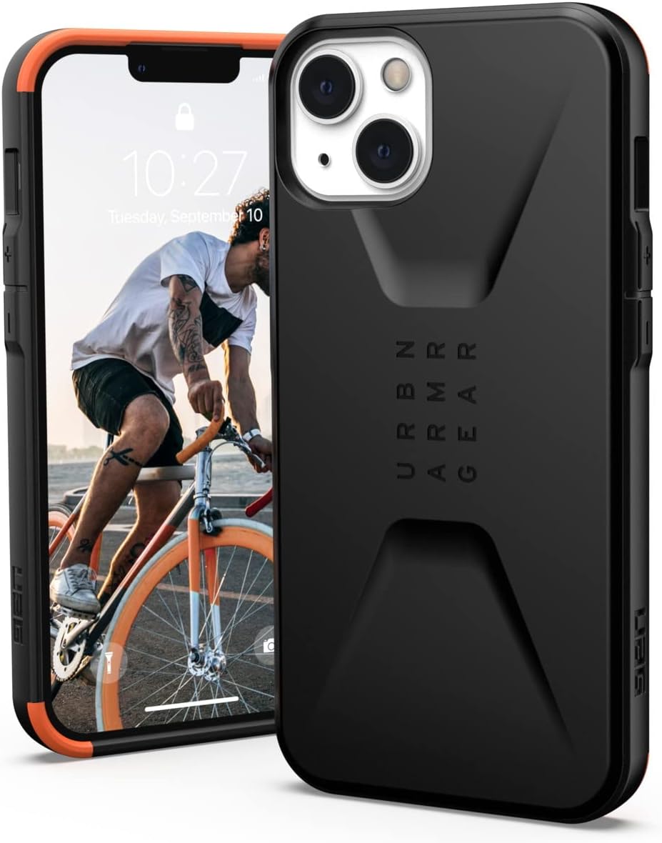 URBAN ARMOR GEAR UAG-IPH21MA-C-BK Shockproof Case Compatible with iPhone 13 (6.1), 2021, Black