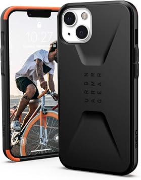 URBAN ARMOR GEAR UAG-IPH21MA-C-BK حالة مقاومة للصدمات متوافقة مع iPhone 13 6.1 ، 2021 ، أسود