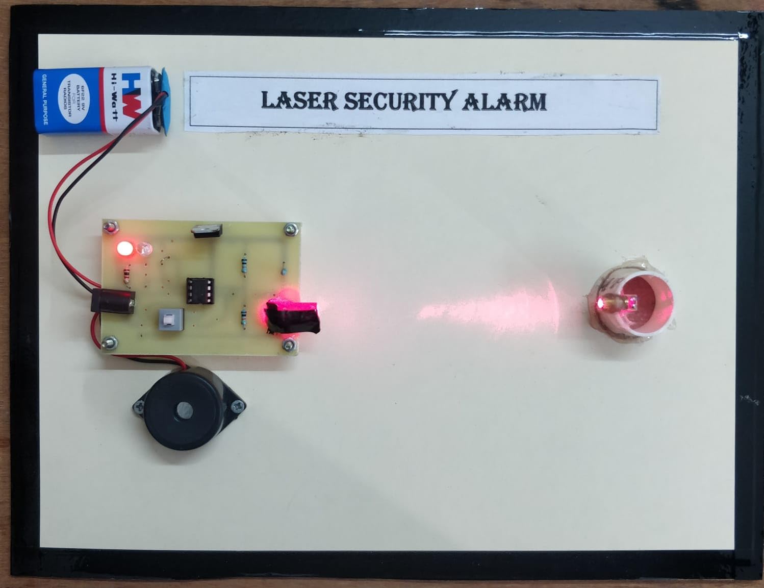 Vigyanics Laser Security Alarm - School College Science Project