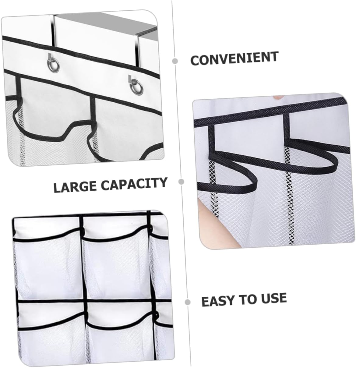 28 Grid over Door Hanging Shoe Organizer White