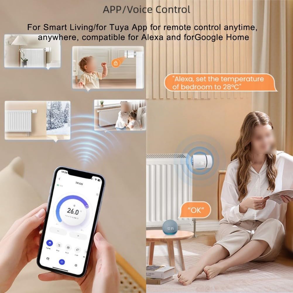 Smart TRV Radiatore Termostato Valvole, Per ZigBee 3.0 Per Tuya Termostato Programmabile Radiatore Smart Temperatura Valvola di Controllo